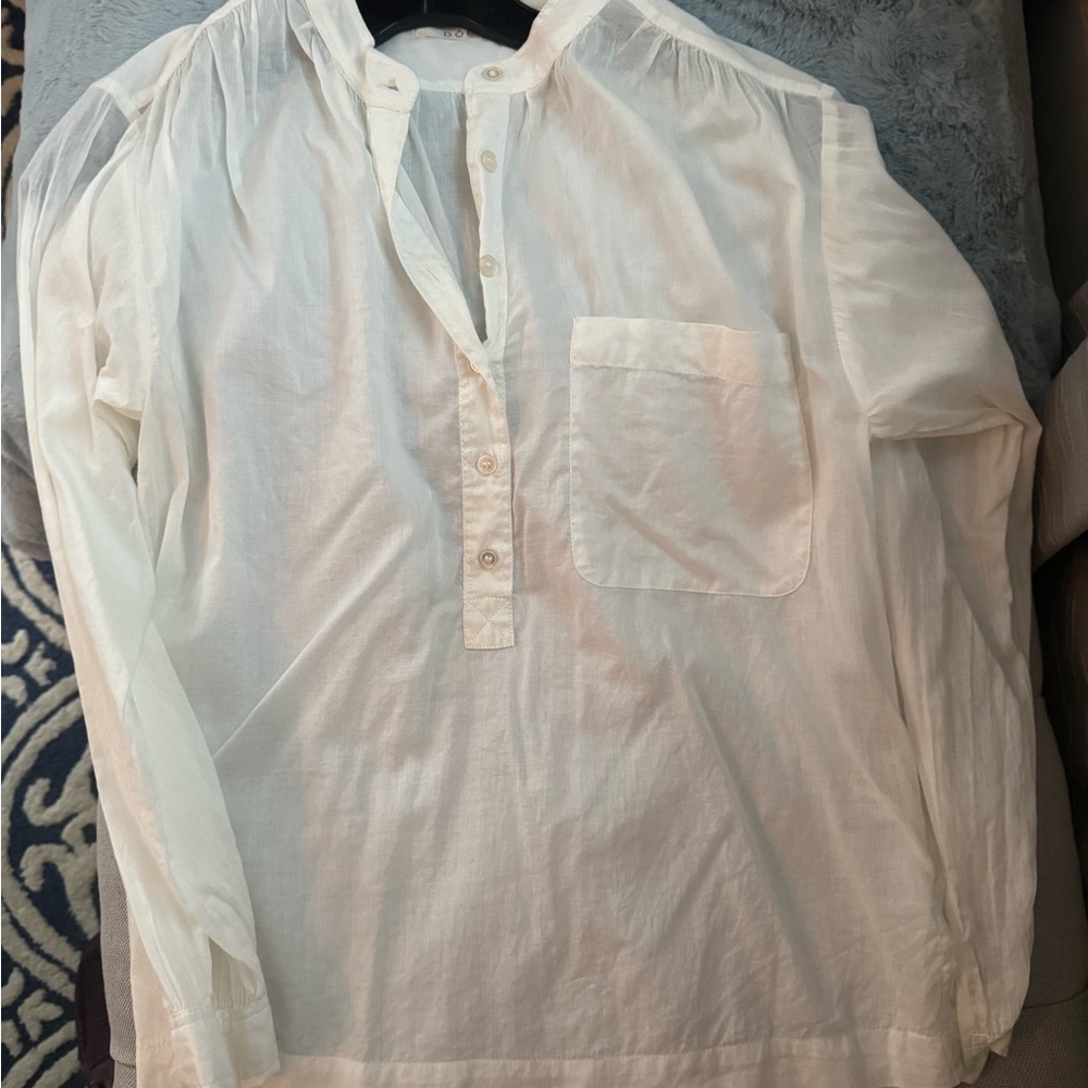 Doen Salt (off white) Button Down Organic Cotton, Size XS